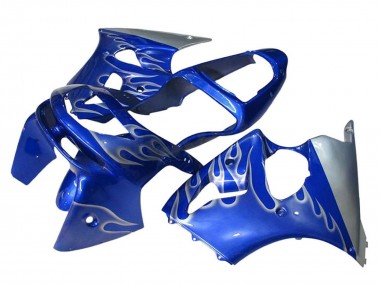Online Azul Plata Llama Carenado Moto Kawasaki ZX6R 1998-1999