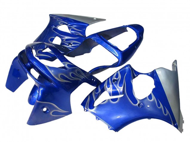 Online Azul Plata Llama Carenado Moto Kawasaki ZX6R 1998-1999