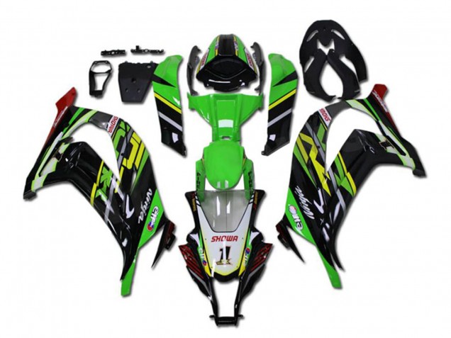Online Verde Amarillo Negro Brillante Rojo Showr 1 Carenado Moto Kawasaki ZX10R 2011-2015