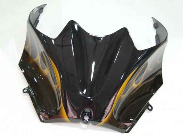 Online Negro Brillante Oro Llama Carenado Moto Kawasaki ZX14R ZZR1400 2006-2011