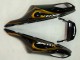 Online Negro Brillante Oro Llama Carenado Moto Kawasaki ZX14R ZZR1400 2006-2011