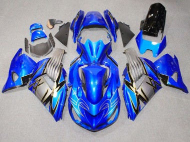 Online Azul Gris Carenado Moto Kawasaki ZX14R ZZR1400 2006-2011