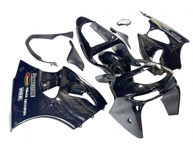 Online Negro Brillante Amarillo Elf Bridgestone Carenado Moto Kawasaki ZX6R 1998-1999