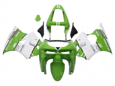 Online Verde Blanco Negro Silkolene Bridgestone Carenado Moto Kawasaki ZX6R 1998-1999