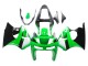 Online Verde Blanco Negro Brillante Carenado Moto Kawasaki ZX6R 1998-1999