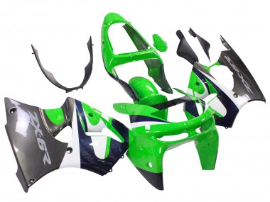 Online Verde Blanco Azul Oscuro Plata Carenado Moto Kawasaki ZX6R 1998-1999