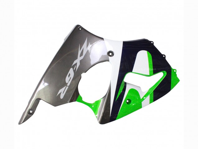 Online Verde Blanco Azul Oscuro Plata Carenado Moto Kawasaki ZX6R 1998-1999