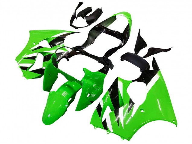 Online Verde Blanco Negro Carenado Moto Kawasaki ZX6R 2000-2002