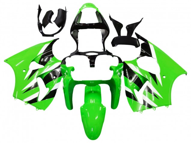 Online Verde Blanco Negro Carenado Moto Kawasaki ZX6R 2000-2002