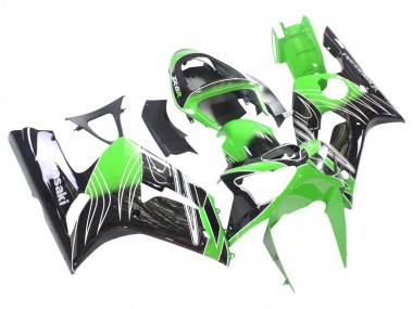 Online Verde Blanco Negro Carenado Moto Kawasaki ZX6R 2003-2004