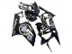 Online Negro Brillante Blanco Motul Lucky Strike Carenado Moto Kawasaki ZX6R 2003-2004