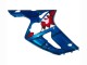 Online Azul Blanco Rojo Tiburón Carenado Moto Kawasaki ZX6R 2003-2004