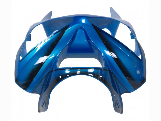 Online Azul Blanco Rojo Tiburón Carenado Moto Kawasaki ZX6R 2003-2004