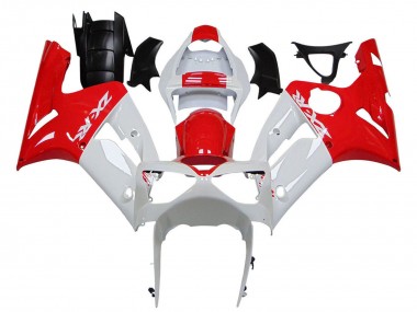 Online Blanco Rojo Carenado Moto Kawasaki ZX6R 2003-2004