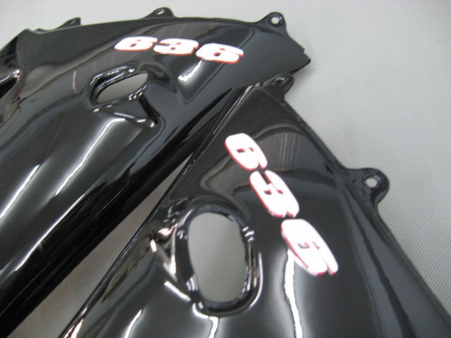Online Negro Brillante Carenado Moto Kawasaki ZX6R 2003-2004