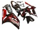 Online Negro Brillante Rojo Llama Carenado Moto Kawasaki ZX6R 2003-2004