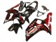 Online Negro Brillante Rojo Llama Carenado Moto Kawasaki ZX6R 2003-2004