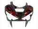 Online Negro Brillante Rojo Llama Carenado Moto Kawasaki ZX6R 2003-2004