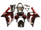 Online Negro Brillante Rojo Llama Carenado Moto Kawasaki ZX6R 2003-2004