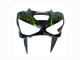 Online Negro Brillante Verde Llama Carenado Moto Kawasaki ZX6R 2003-2004