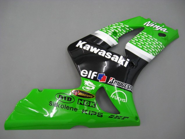 Online Verde Blanco Negro Elf Bridgestone Carenado Moto Kawasaki ZX6R 2003-2004