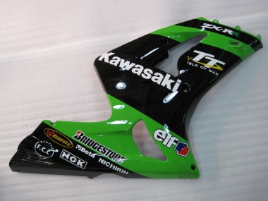 Online Verde Negro Elf Bridgestone Carenado Moto Kawasaki ZX6R 2003-2004