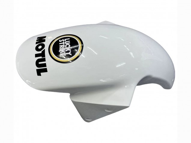 Online Blanco Negro Motul Lucky Strike Carenado Moto Kawasaki ZX6R 2003-2004
