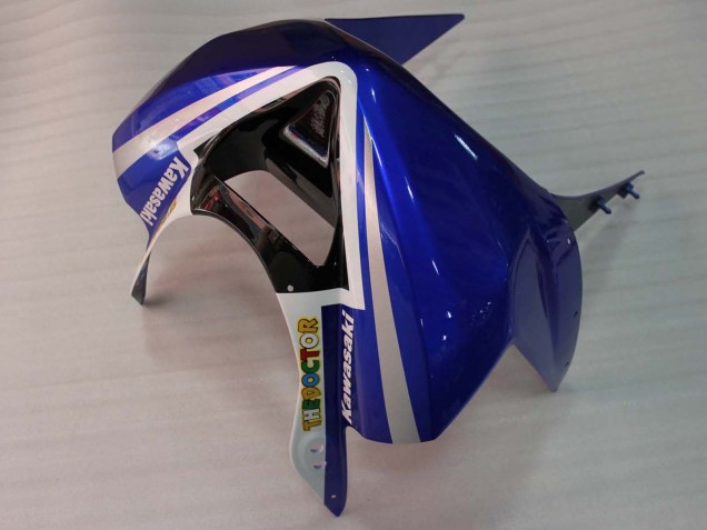 Online Blanco Azul Rojo Fiat Carenado Moto Kawasaki ZX6R 2003-2004