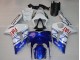 Online Blanco Azul Rojo Fiat Carenado Moto Kawasaki ZX6R 2003-2004