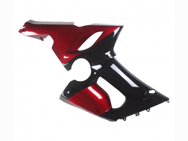 Online Rojo Negro Brillante Carenados Moto Kawasaki ZX6R 2005-2006