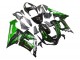 Online Negro Brillante Verde Llama Carenados Moto Kawasaki ZX6R 2005-2006