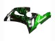 Online Negro Brillante Verde Llama Carenados Moto Kawasaki ZX6R 2005-2006
