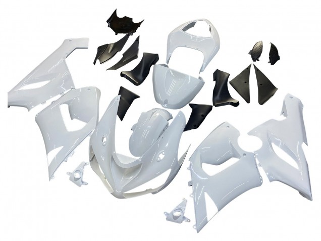 Online Blanco Carenado Moto Kawasaki ZX6R 2005-2006