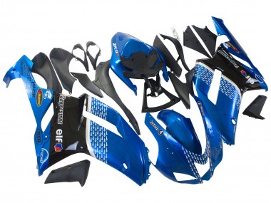 Online Negro Azul Elf Carenado Moto Kawasaki ZX6R 2007-2008