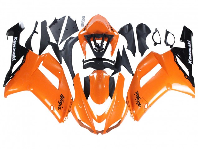 Online Naranja Negro Ninja Carenado Moto Kawasaki ZX6R 2007-2008