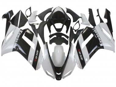 Online Blanco Negro Carenados Moto Kawasaki ZX6R 2007-2008