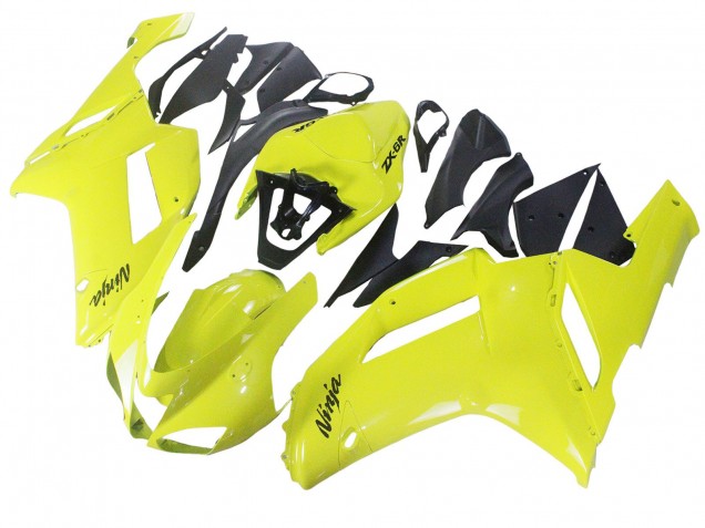 Online Amarillo Ninja Carenado Moto Kawasaki ZX6R 2007-2008