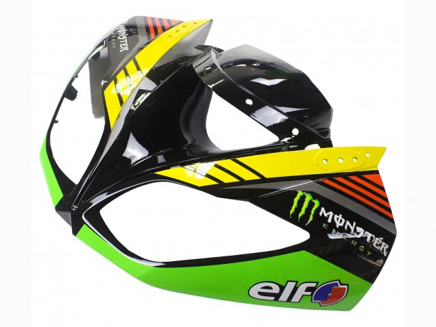 Online Verde Negro Brillante Amarillo Blanco Rojo Elf Monstruo Carenado Moto Kawasaki ZX6R 2009-2012