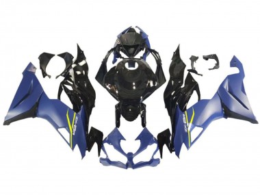 Online Azul Negro Brillante Amarillo Carenados Moto Kawasaki ZX6R 2009-2012