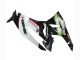 Online Blanco Rojo Negro Verde Carenado Moto Kawasaki ZX6R 2009-2012