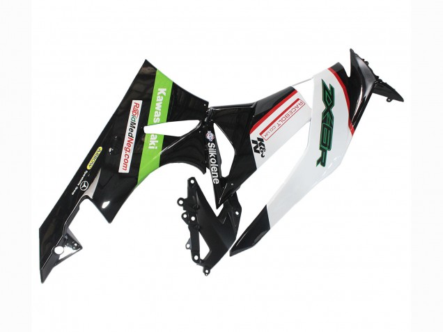 Online Blanco Rojo Negro Verde Carenado Moto Kawasaki ZX6R 2009-2012