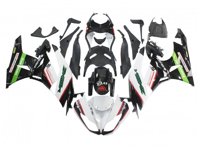 Online Blanco Rojo Negro Verde Carenado Moto Kawasaki ZX6R 2009-2012