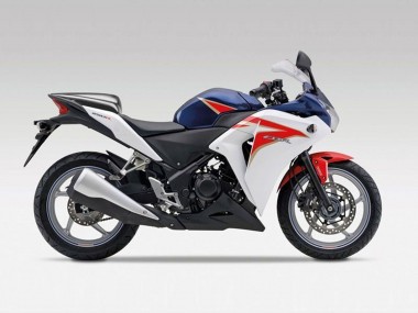 Online Blanco Rojo Azul Oscuro Raya Carenado Moto Honda CBR250RR 2011-2015