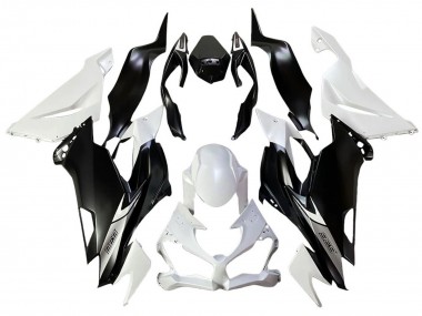 Online Blanco Negro Mate Carenados Moto Kawasaki ZX6R 2013-2018