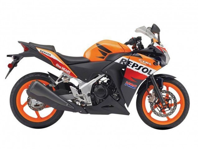 Online Naranja Blanco Rojo Negro Brillante Repsol HRC Carenado Moto Honda CBR250RR 2011-2015