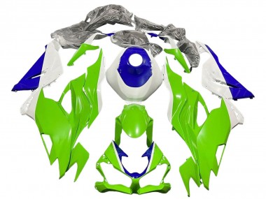 Online Blanco Azul Verde Carenado Moto Kawasaki ZX6R 2019-2022