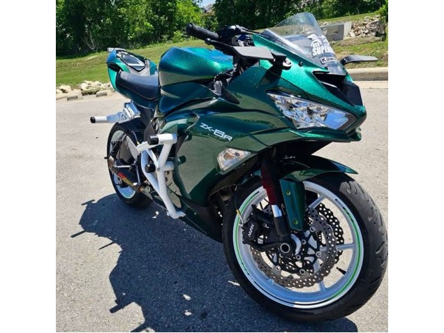 Online Verde Oscuro Carenado Moto Kawasaki ZX6R 2019-2022