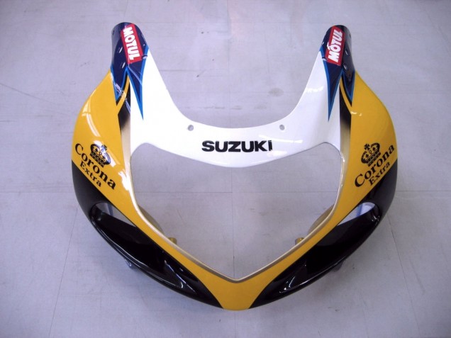 Online Amarillo Azul Oscuro Blanco Motul Corona Carenado Moto Suzuki GSXR1000 2000-2002