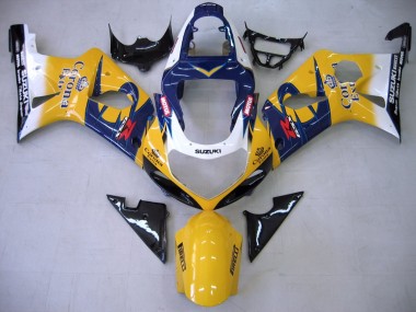 Online Amarillo Azul Oscuro Blanco Motul Corona Carenado Moto Suzuki GSXR1000 2000-2002