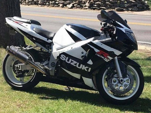 Online Blanco Negro Brillante Rojo Carenado Moto Suzuki GSXR1000 2000-2002